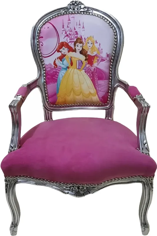 Meistverkauft Casa Padrino baroque salon chair princess pink / silver - baroque furniture