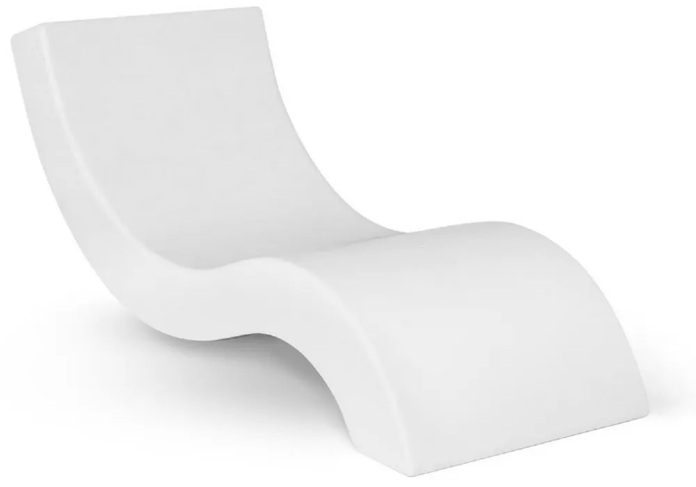 Casa Padrino Luxury Pool Lounger Matt White 180 x 70 x H. 62.5 cm - Modern Weatherproof Lounger - Garden Lounger - Garden Hotel Pool Furniture - Luxury Quality Versand Am Gleichen Tag
