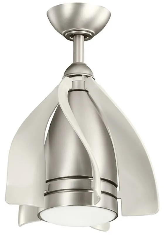 Ausverkauf Casa Padrino designer ceiling fan with LED lighting and remote control silver / champagne Ø 38 cm - Luxury Quality