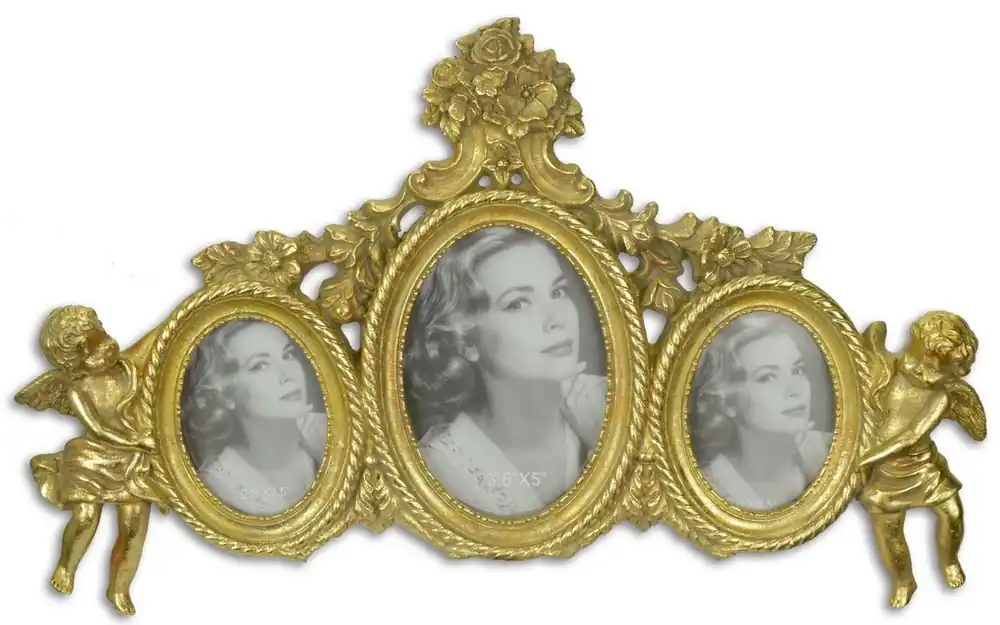 Echt Casa Padrino baroque picture frame with decorative angel figures gold 38.1 x H. 23.4 cm - Noble & Sumptuous
