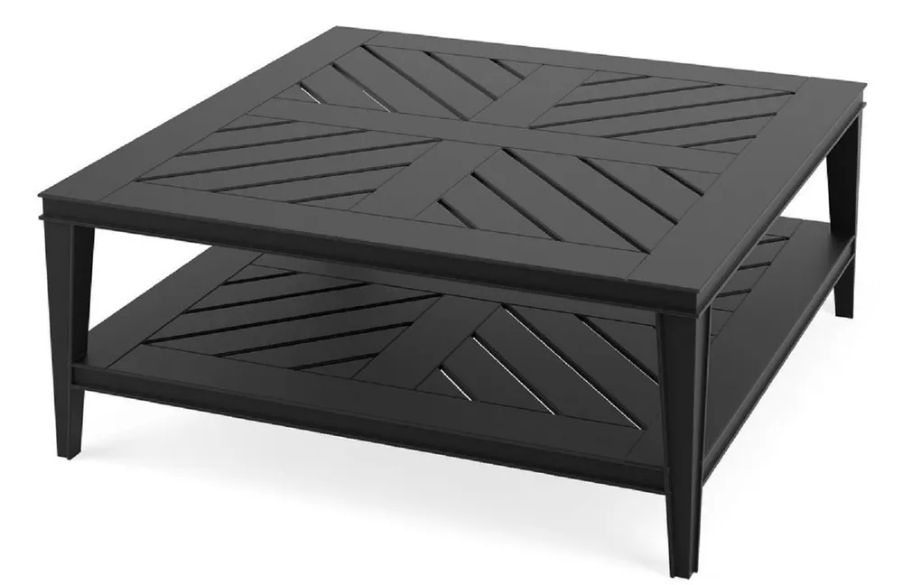 Schnäppchen Casa Padrino luxury coffee table matte black 100 x 100 x H. 42 cm - Square Coffee Table Made of High Quality Durable Aluminum - Garden Table