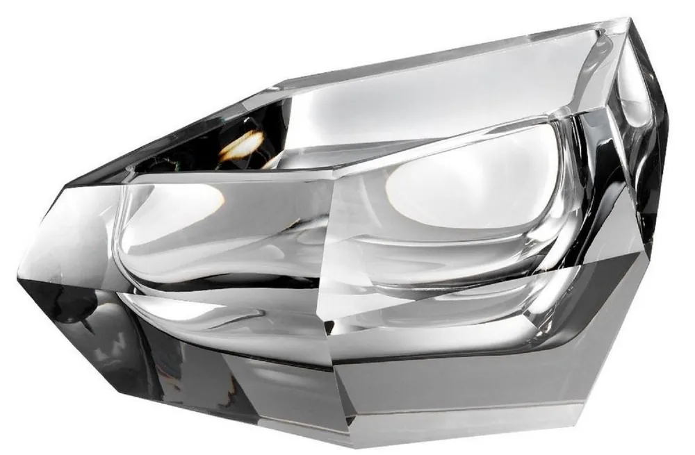 Casa Padrino Luxury Crystal Glass Bowl Gray 22 x 14 x H. 10.5 cm - Designer Deco Bowl - Decorative Accessories Expressversand
