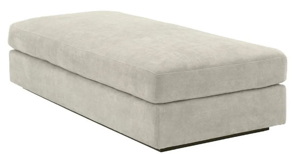 Casa Padrino Luxury Living Room Footstool Sand / Black 178 x 83 x H. 40 cm - Luxury Quality Super-Preis