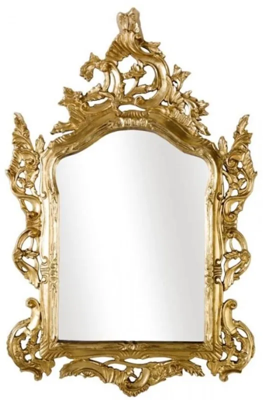 Kracherpreis Casa Padrino Luxury Baroque Wall Mirror Gold 82 x 6 x H. 128 cm - Magnificent Baroque Style Mirror - Baroque Furniture