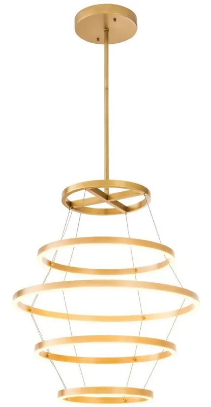 Casa Padrino luxury LED chandelier antique brass Ø 80 x H. 80 cm - Modern Round Chandelier - Luxury Collection Neue Ware