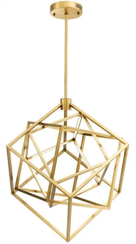 Abverkauf Casa Padrino Designer LED Chandelier Antique Brass 82 x 78 x H. 82 cm - Modern Luxury Chandelier - Luxury Furniture