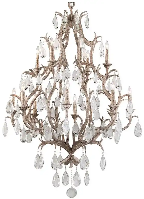 Casa Padrino luxury baroque chandelier bronze Ø 118 x H. 171.5 cm - Handmade wrought iron chandelier with noble Venetian crystal glass hangings in teardrop shape Top-Seller