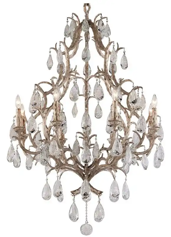 Casa Padrino luxury baroque chandelier bronze Ø 93 x H. 136 cm - Handmade wrought iron chandelier with noble Venetian crystal glass hangings in teardrop shape Beliebt