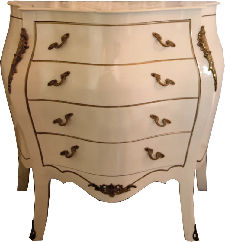 Top-Angebot Casa Padrino Baroque chest of drawers cream / gold 100 x 50 x H 89 cm - antique style furniture