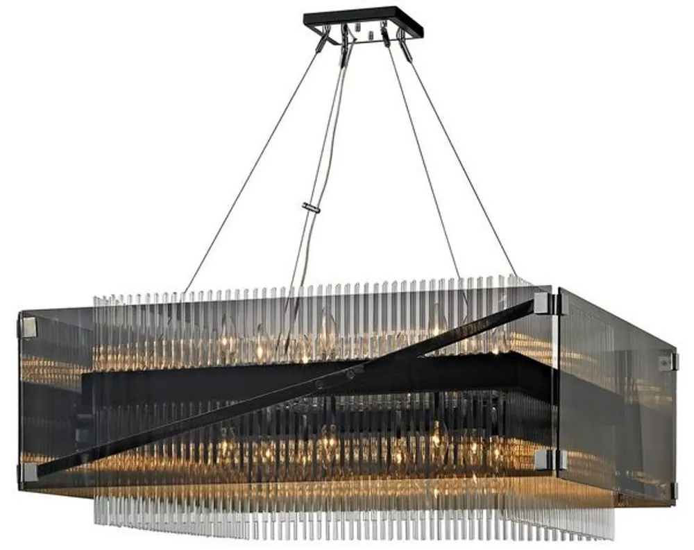 Casa Padrino luxury chandelier silver / black / dark bronze 87.7 x 87.7 x H. 36.9 cm - Luxury Quality Beliebt