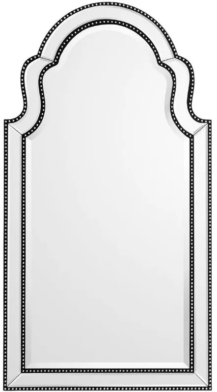 Markenprodukt Casa Padrino luxury mahogany wall mirror black / silver 80 x H. 150 cm - Living Room Mirror - Wardrobe Mirror - Luxury Collection