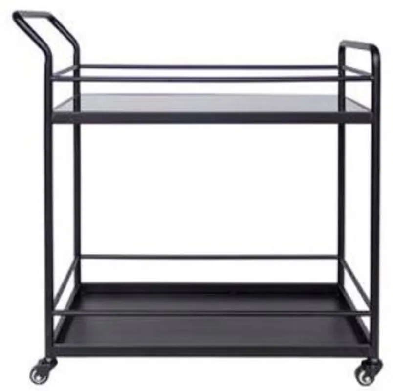 Casa Padrino luxury serving trolley black 71 x 40 x H. 85 cm - Metal Trolley - Hotel &Restaurant Accessories Bestseller
