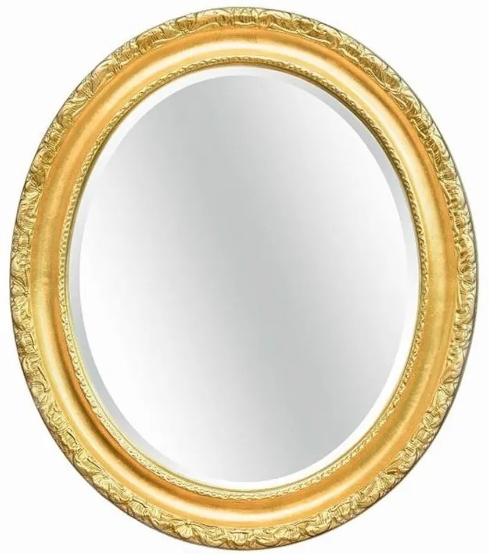 Casa Padrino luxury baroque mirror gold 64 x 6 x H. 84 cm - Oval wall mirror in baroque style - Baroque Furniture Günstig