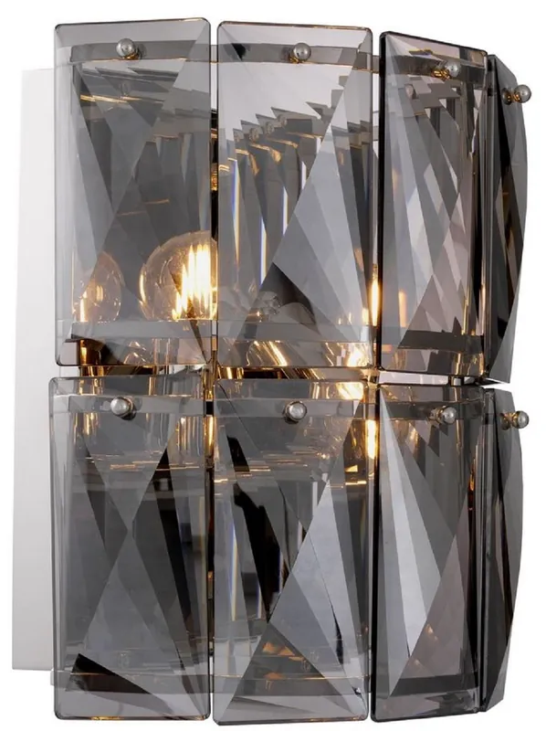 Casa Padrino luxury crystal glass wall light gray / silver 31 x 18 x H. 31 cm - Luxury Collection Garantierte Lieferung