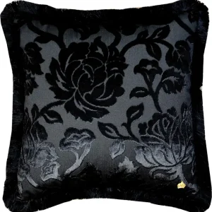 Preis Gesenkt Luxury pillow Pompöös by Casa Padrino by Harald Glööckler Elegance Collection baroque pattern black / black 50 x 50 cm - luxury pillow