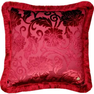 Luxury pillow Pompöös by Casa Padrino by Harald Glööckler Elegance Collection baroque pattern Bordeaux red 50 x 50 cm - luxury pillow Schnäppchen