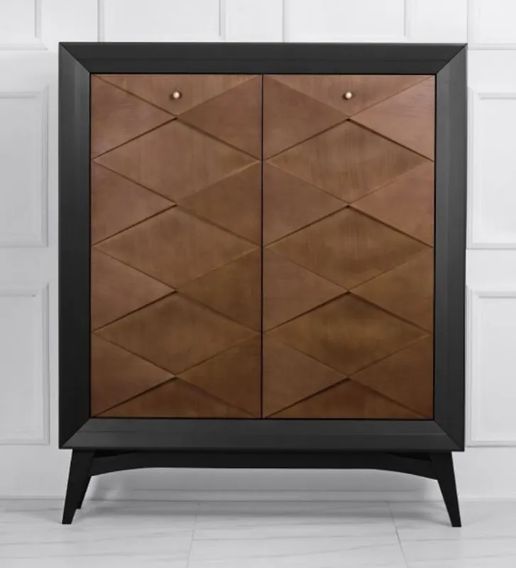 Casa Padrino luxury neoclassical chest of drawers black / brown 120 x H143 cm - sideboard art deco furniture Kracherpreis