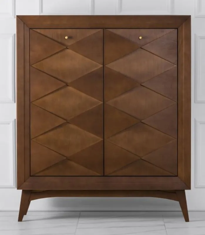 Casa Padrino luxury neoclassical chest of drawers wood colors brown 120 x H143 cm - sideboard Art Deco furniture Must-Have
