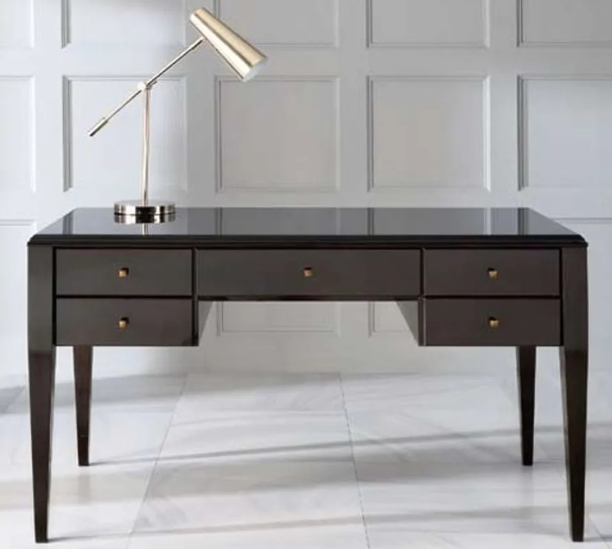 Casa Padrino luxury neoclassical desk with 5 drawers black / gray 140 x 70 x H. 81 cm - Art Deco Office Furniture Jetzt Kaufen