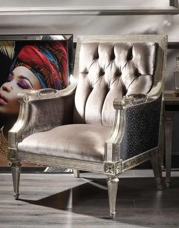 Casa Padrino luxury baroque velvet armchair pink / black / antique silver 73 x 73 x H. 110 cm - Baroque Living Room Furniture Preisreduziert