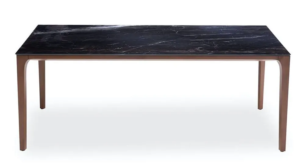 Casa Padrino luxury designer dining table with glass top in semi-precious stone look - high class dining table Must-Have