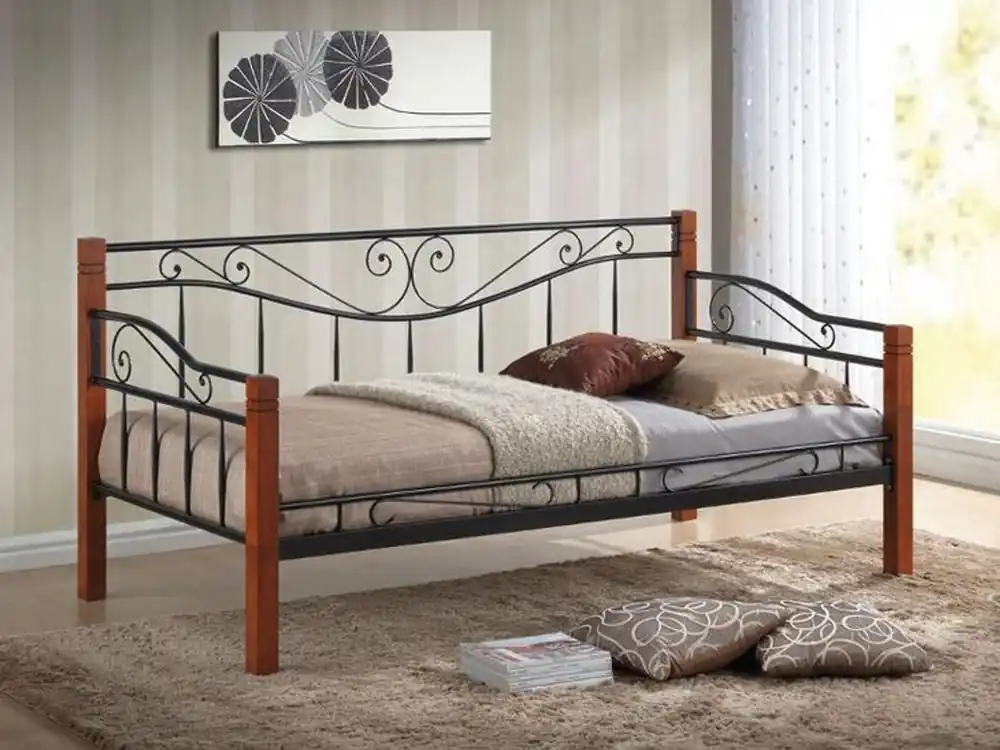 Günstig Casa Padrino country style bed 100 x 212 x H. 97 cm - Different Colors - Single bed in country style - Bedroom Furniture