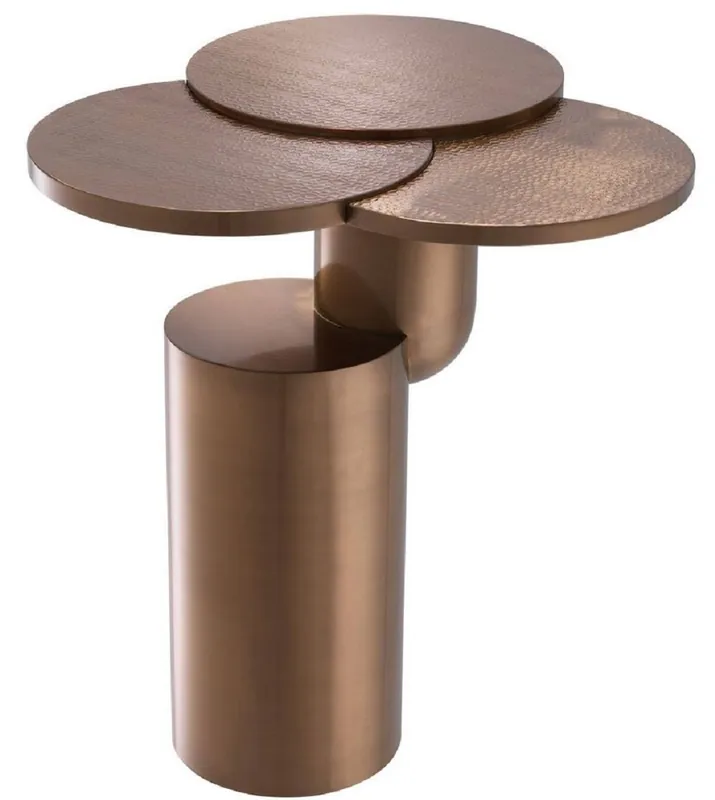 Casa Padrino luxury side table copper Ø 57 x H. 61.5 cm - Designer stainless steel table - Living room furniture - Luxury Collection Highlight