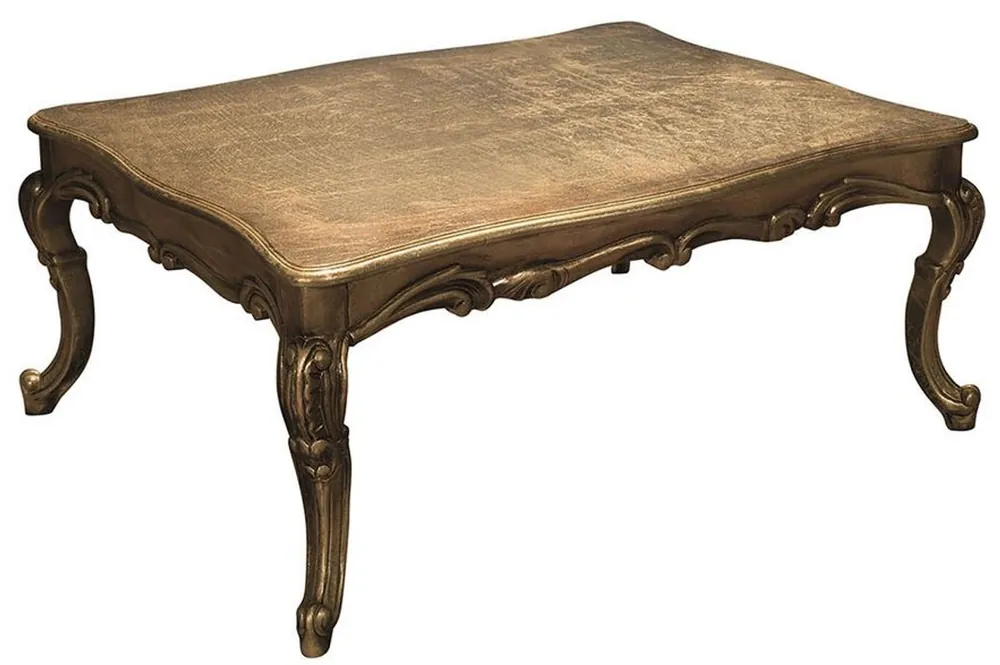 Must-Have Casa Padrino luxury baroque coffee table antique gold 100 x 90 x H. 45 cm - Antique style living room table - Baroque Style Furniture