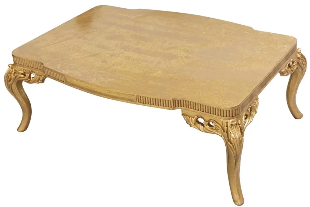 Nur Für Kurze Zeit Casa Padrino luxury baroque coffee table gold 120 x 86 x H. 45 cm - Ornate living room table - Living Room Furniture in Baroque Style