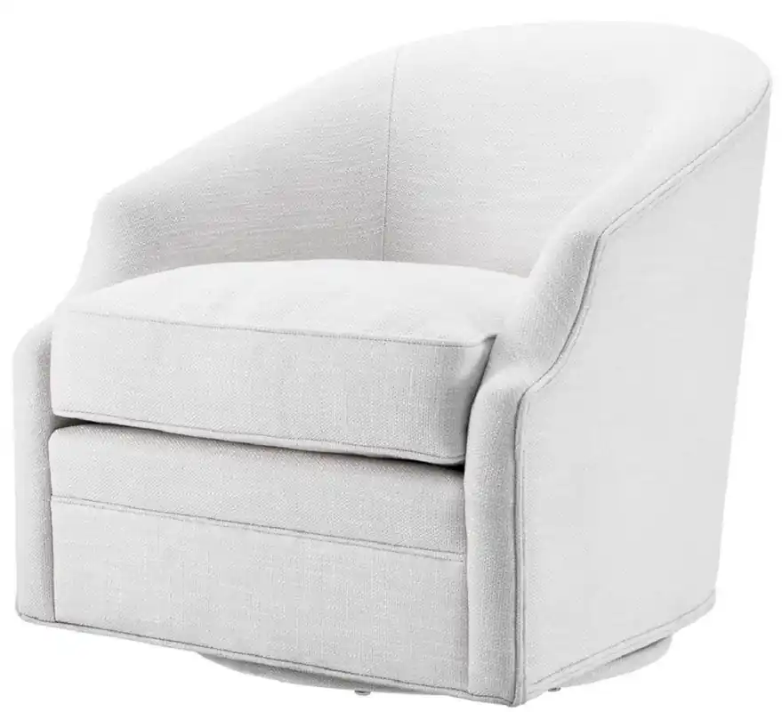 Neue Ware Casa Padrino luxury swivel armchair white 72 x 82 x H. 74 cm - Living Room Armchair - Luxury Furniture