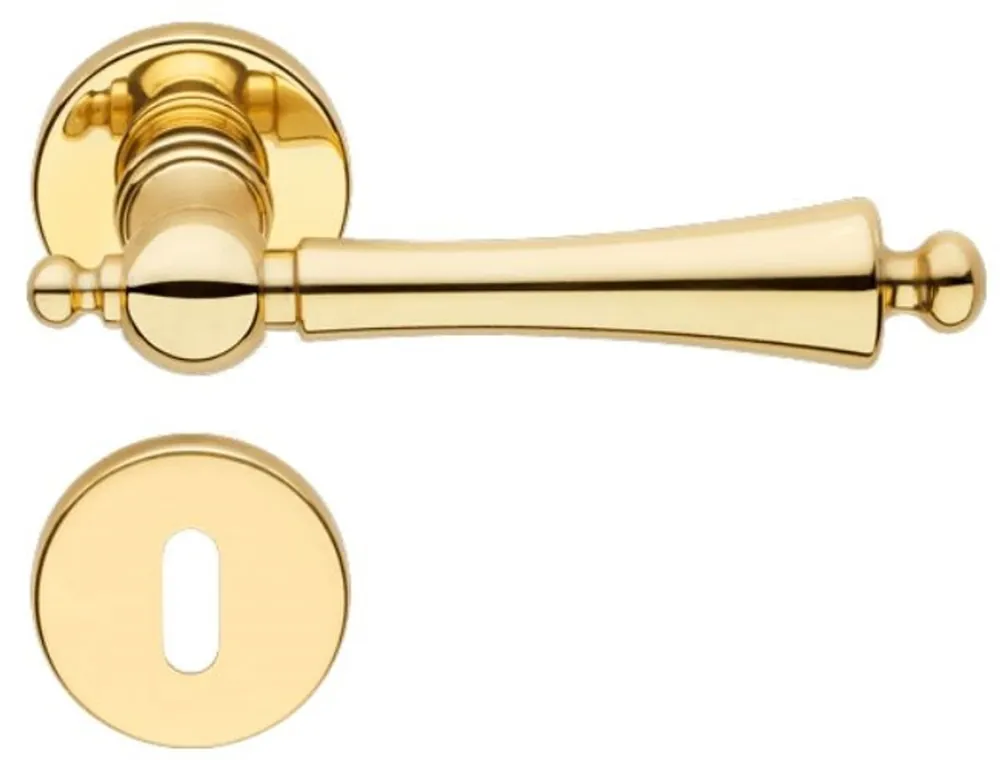 Casa Padrino luxury art nouveau door handle set brass 13.6 x H. 5 cm - Door handles with rosettes - Luxury Quality - Made in Italy Letzte Chance