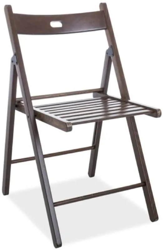 Letzte Chance Casa Padrino luxury folding chair dark brown 40 x 43 x H. 78 cm - Solid beech wood chair - Wooden Chair with Handle