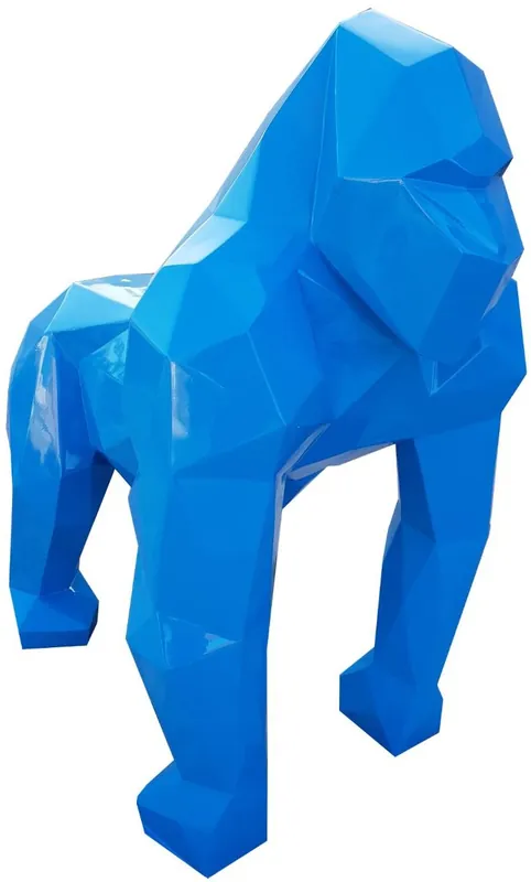 Heißes Angebot Casa Padrino designer decoration sculpture gorilla monkey blue 118 x 78 x H. 128 cm - Decoration animal figure - Huge Garden Decoration Figure
