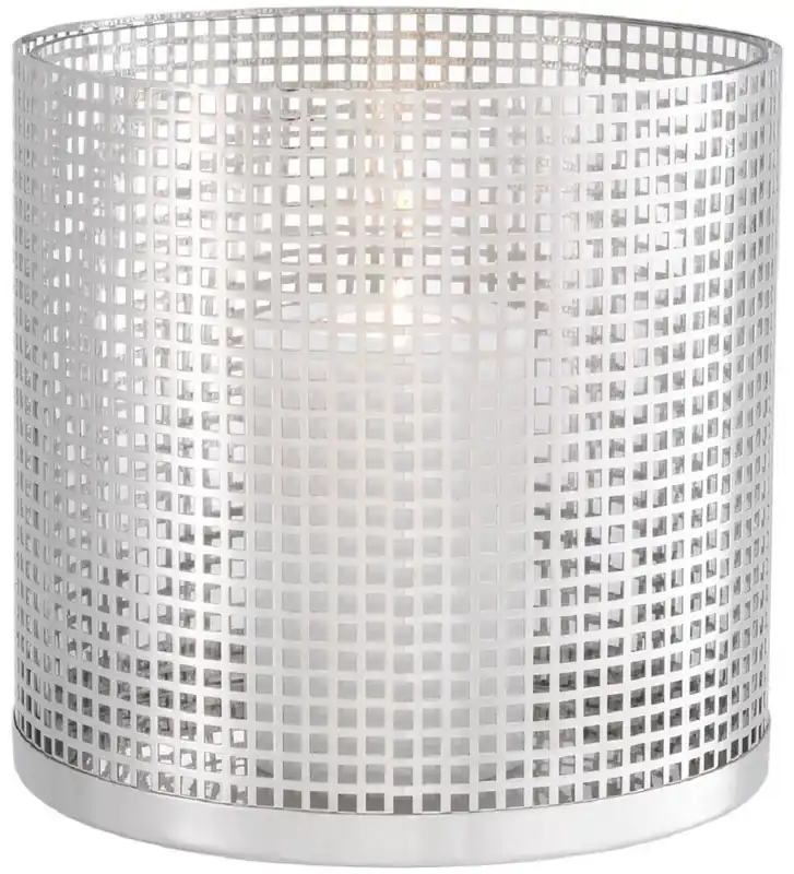 Bestseller Casa Padrino luxury candle holder silver Ø 25.5 x H. 25 cm - Round stainless steel and glass hurricane - Luxury decorative accessories
