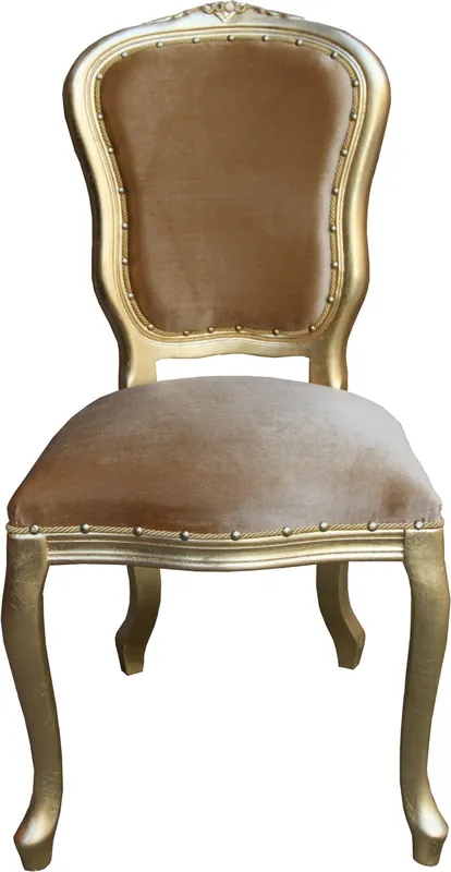 Aktuell Casa Padrino Baroque luxury dining chair Louis Gold / Gold - Baroque furniture