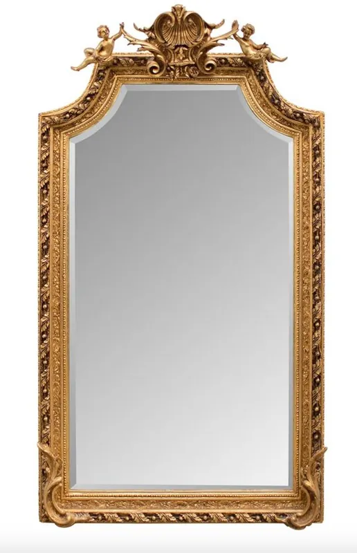 Knallerangebot Casa Padrino baroque mirror gold with angel figures 100 x H. 175 cm - antique style furniture wall mirror