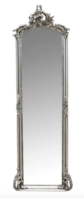 Casa Padrino baroque wall mirror silver 54 x H. 172 cm - living room mirror antique style furniture Sonderangebot