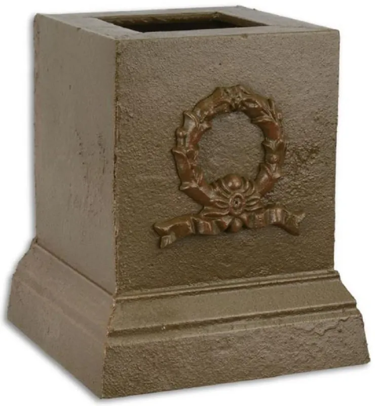 Nur Für Kurze Zeit Casa Padrino Baroque Deco Pedestal Brown 17.1 x 17.1 x H. 19.8 cm - Cast Iron Base in Baroque Style - Baroque Deco Accessories