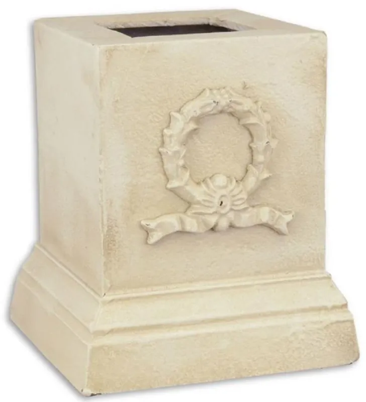 Garantierte Lieferung Casa Padrino Baroque Deco Pedestal White 17.1 x 17.1 x H. 19.8 cm - Cast Iron Base in Baroque Style - Baroque Deco Accessories