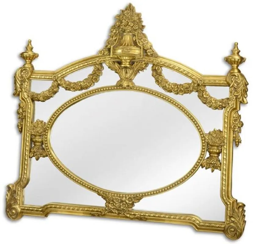 Beliebt Casa Padrino baroque mirror gold 131 x H. 116.5 cm - Wardrobe mirror - Living room mirror - Magnificent wall mirror in baroque style