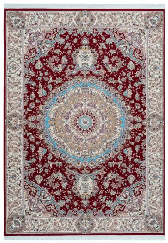 Neue Ware Casa Padrino luxury synthetic fiber carpet with fringes red / cream / turquoise - Different Sizes - Rectangular living room carpet in oriental style