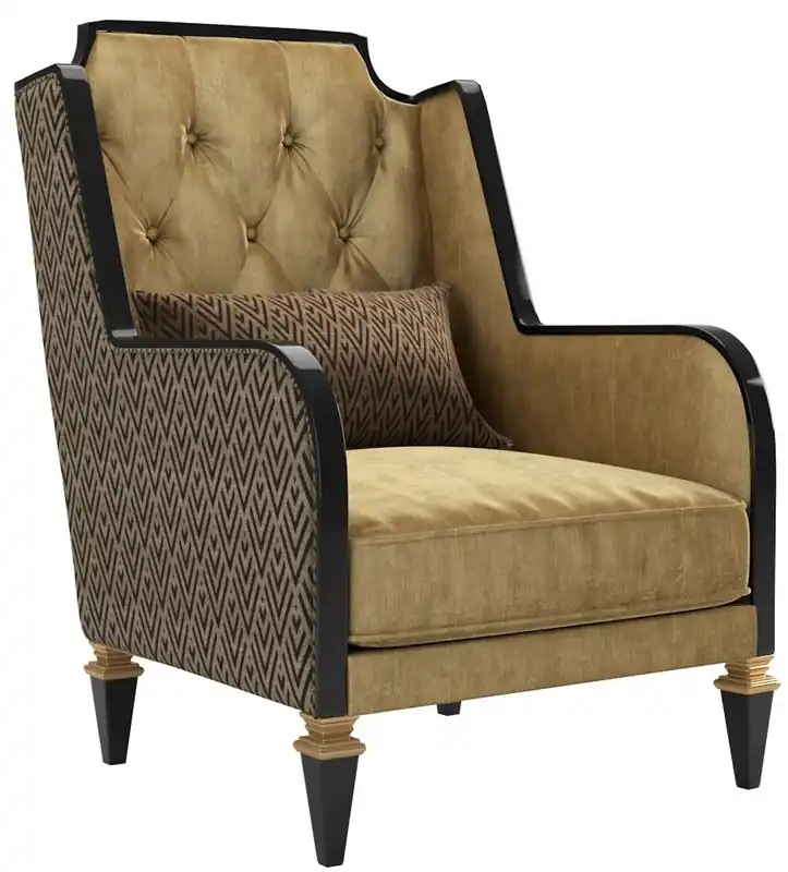 Casa Padrino luxury baroque living room armchair gold / black 72 x 80 x H. 105 cm - Noble Baroque Style Furniture Top-Seller