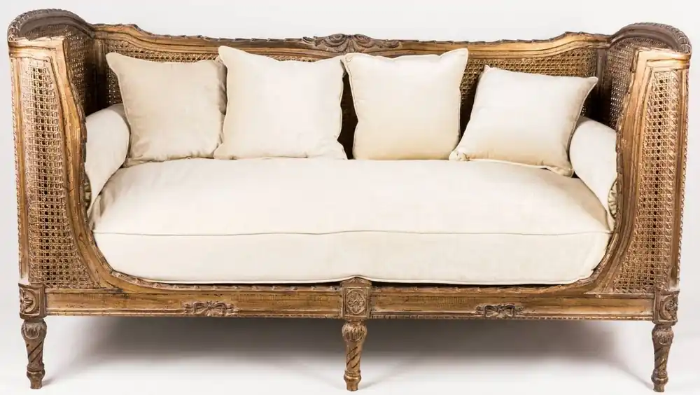 Kracherpreis Casa Padrino luxury baroque sofa with cushions brown / ivory 187 x 89 x H. 103 cm - Handmade sofa in antique style - Living room furniture