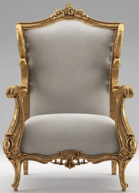 Casa Padrino luxury baroque armchair gray / antique gold 85 x 80 x H. 113 cm - Living room velvet armchair - Noble & Magnificent Sonderangebot