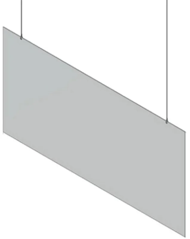 Markenware Casa Padrino plastic hanging partition transparent 100 x H. 80 cm - Desk Reception Counters Spit Protection Covid-19 Corona Safety Disc