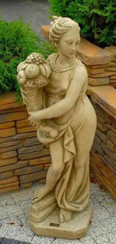 Letzte Chance Casa Padrino Art Nouveau sculpture Venus with cornucopia 26 x 24 x H 90 cm antique style - baroque garden decoration - heavy and solid