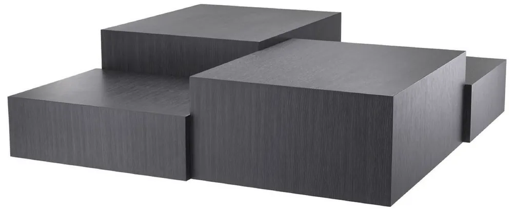 Preisknaller Casa Padrino luxury living room coffee table gray 112 x 112 x H. 40 cm - Living room table with 3 different table heights - Luxury Furniture