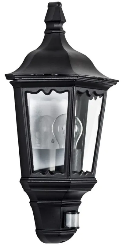 Sichere Zahlung Casa Padrino Art Nouveau outdoor wall lamp with motion sensor black 20 x 12 x H. 50 cm - Balcony Garden Terraces Outdoor Light