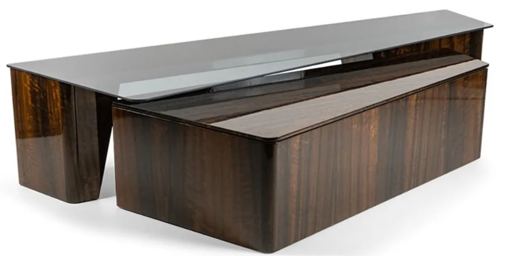 Casa Padrino luxury coffee table set brown - 2 rectangular living room tables - Luxury living room furniture Top-Preis