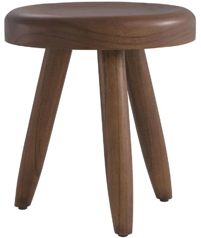 Markenprodukt Casa Padrino luxury stool brown Ø 31 x H. 34 cm - Solid wood stool - Round Mindi wood stool - Luxury Furniture